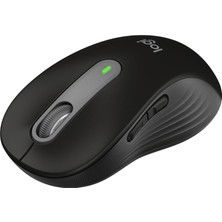 M650 Kablosuz Mouse, Büyük Boy Sağ El Için, Sessiz, 4000 Dpı, Bluetooth, Logi Bolt USB Alıcı, 24 Ay Pil Ömrü, Siyah
