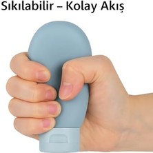 3'lü Seyahat Şişesi Seti – 60ML Sızdırmaz Krem ve Losyon Şişesi | Uçak Uyumlu, Bpa Içermez, Renkli & Yumuşak, Fermuarlı Şeffaf Taşıma Çantası Dahil