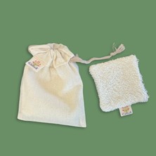 Crocus Naturals Yıkanabilir Cilt Temizleme Pamuğu +Kese (3 Adet)