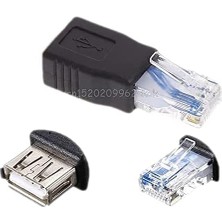 Dişi USB Ethernet Aparat Çevirici Rj 45 Dişi USB Erkek Internet Jack