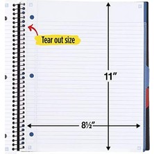 Star Advance Spiral Not Defteri + Eğitim Uygulaması, 3 Tema, Çizgili Kolej Kağıdı, 27,9 x 21,6 Cm, 150 Yaprak, Spiral Korumalı ve Hareketli Ayırma Duvarlı, Siyah, 1 Adet (73132)