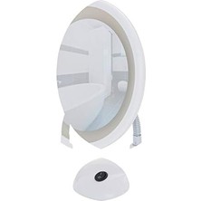 Wenko 3656441100 LED Kozmetik Aynası Style Beyaz – Ayaklı Ayna, Plastik, 17,5 x 28 x 12 Cm, Beyaz