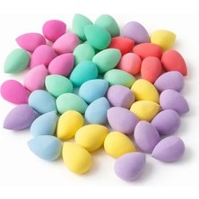 8’li Makyaj Süngeri Seti + Aplikatör Çubuk Hediyeli – Yumuşak, Lateks Içermeyen Beauty Blender Süngerleri (Yeşil, Pembe, Sarı, Mavi, Mor) | Nemli & Kuru Kullanım (Sarı)