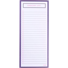 Lacivert Pembe Bakkal Listesi Manyetik Not Defteri