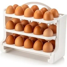 30 Bölmeli Yumurtalık, Buzdolabı Için Yumurtalık, 3 Katlı Yumurta Kutusu Sepeti