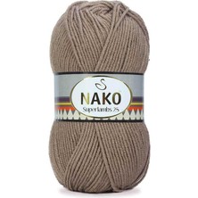 Nako Süperlambs 25 (5 Adet) 6704 Vizon Rengi El Örgü Ipliği
