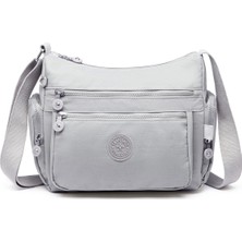 Smart Bags Krinkıl Kumaş Su Geçirmez Kadın Çapraz Çanta BC 1115 - Açık Gri