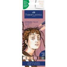 Gofa Portre Markör Seti, 6’lı, Çift Uçlu, 0.6 mm Fineliner Uç, Kalıcı Mürekkep, Alkol Bazlı, Geri Dönüşümlü Gövde