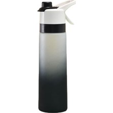 Sprey Su Şişesi, Premium 650ML Kapasite, Sızma Önleyici Tasarım, Fitness ve Kullanım Için Ideal, Ergonomik Tutuş, Kolay Taşınabilir (Siyah Renk)