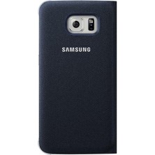 Kumaş Folyo Cüzdan Koruyucu Kılıf Cover Kredi Kartı Bölmeli Galaxy S6 Için, Siyah