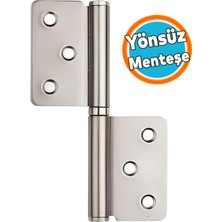 Yönsüz Menteşe Cerman Çerman Alüminyum Kapı Menteşesi Estetik Kolay Montaj Dayanıklı Saten 12 cm