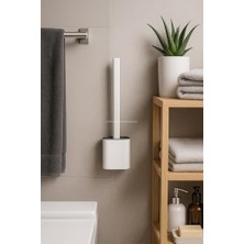 Yapıştırılabilir Tuvalet Fırçası, Silikon Klozet Temizleme Seti, Duvar Tipi Askılı, Kompakt Tasarım, Koku Önleyici, Esnek Uçlu, Hijyenik Banyo Fırçası