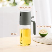 Yağ Püskürtme Şişesi, 250 ml Yağ Püskürtücü, Sıcak Hava Fritözünde Pişirmek Için, Sızdırmaz Cam Zeytinyağı Şişesi, Salata Pişirmek Için, Izgara, Mutfak, Pişirme Gereçleri