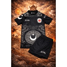 Rodak Spor Bozkurt Özel Tasarım Şortlu Çocuk Siyah Forması