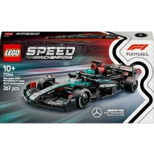 Speed Champions -Amg F1 W15 Yarış Arabası 77244 – 10 Yaş ve Üzeri Kız ve Erkek Çocukları Için Koleksiyonluk Sürücü Minifigürü Içeren Yapım Seti ve Sergileme Seti (267 Parça)