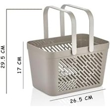 Life Taşınabilir, Çok Amaçlı Banyo, Mutfak, Çekmece Içi Organizer Düzenleyici Gri Kulplu Sepet MIT1150
