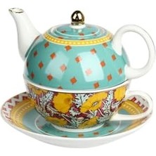 Art Eliana Porselen Tek Kişilik Demlik & Fincan Seti