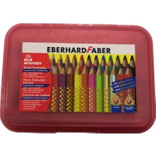 Eberhard Faber Kalın Üçgen Renkli Kuru Boya 4 mm 24'lü