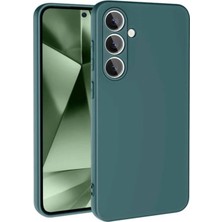 Samsung Galaxy S24 Fe Kılıf Nano Içi Kadife Silikon - Koyu Yeşil