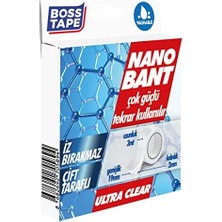 Tarafli Bant, 19 mm x 3 mt Boyut, Seffaf Çift