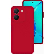 Lenax Leather Vivo Y36 Kılıf Kamera Korumalı Silikon Rubber Arka Kapak