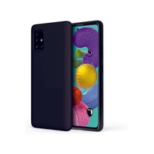 Lenax Leather Samsung Galaxy A71 Kılıf Kamera Korumalı Silikon Telefon Kılıfı Şık Arka Kapak