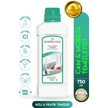 BioBellinda Cam & Mobilya Temizleyici 750 ml + Klor, Amonyak, Fosfat Içermeyen Formül