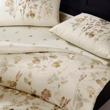 Nina Düz Pamuk Nevresim Takımı, Bej, Tek Kişilik