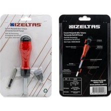 Izeltas 13000 005429 Cırcırlı Manyetik Tutucu Tornavida Seti 8 Parça