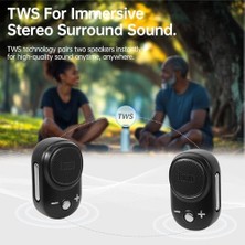 Itour-S Mini Taşınabilir Bluetooth Hoparlör, Mikrofonlu Klipsli Taşınabilir Hoparlör, Büyük Ses ve Güçlü Bas, IP67 Su Geçirmez, 10 Saatlik Çalma Süresi, Şantiye Atölyesi, Açık Havada Tırmanma