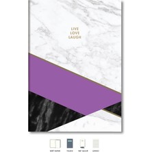 Mermer Defter Çizgili Mor 17X24CM