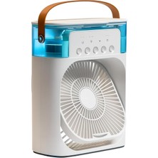 Yeni Işıklı Klima 600ML 5 Spreyli Vantilatör Buzlu Buharlı Mini Klima Mini Fan Buzlu Fan Glr