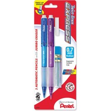 Twist-Erase Express Kurşun ve Silgili Otomatik Kalem, 0,7 Mm, Çeşitli Variller, 2'li Paket (QE417FLEBP2)