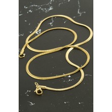 Nacario Ince Italyan Zincir Çelik Kolye 45 cm