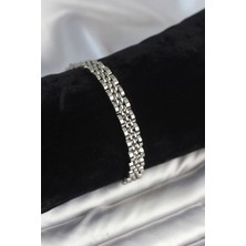 Nacario Bfs 316L Çelik 7 mm Kalınlıkta Gümüş Renkli Erkek Bileklik