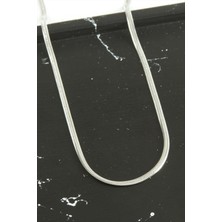 Nacario Ince Italyan Zincir Çelik Kolye 45 cm