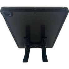 Mini Metal Stand Katlanabilir Çantada Taşınabilir Folding Alüminyum 8 Kademeli Telefon ve Tablet Standı 13 cm Mini Dizayn | RT008 Siyah