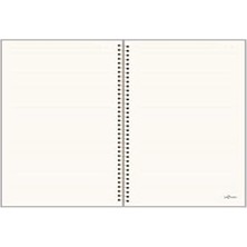 Puantiyeli Defter Çizgili Lila 17X24 cm