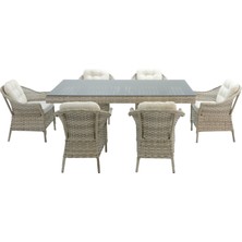 Spark | Rehome 100x200 Rattan Bahçe Masa Takımı | 316