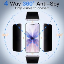 360 Derece Tam Hayalet Hiç Bir Yerden Görünmeyen Premium Üst Kalite 17 Pro Uyumlu Hayalet Cam – Privacy Temperli Cam Ekran Koruyucu, Çizilmez, Darbe DAYANIKLI,%100 Gizlilik Koruması