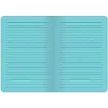 A5 80 Yaprak Renkli Sayfa Çizgili Defter, Mavi