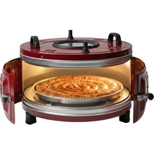 Akel AF130L 25 Litre Orta Boy Yuvarlak Davul Fırın, İç Aydınlatmalı, Termostatlı, Üst & Ön Gözetleme Camlı, 1 Tepsi