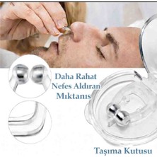 3 Adet Horlama Önleyici Silikon Burun Klipsi, Mıknatıslı, Yeniden Kullanılabilir