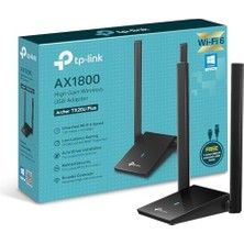 TX20U Plus, AX1800 Mbps Çift Antenli Yüksek Kazanımlı Kablosuz USB Adaptör, 1 Metre USB 3.0 Kablosu, Beamforming, Mu-Mımo, Düşük Gecikmeli Oyun Deneyimi, Wpa3, Kolay Kurulum