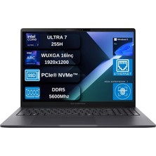 Asus Expertbook B5605CCA-U716512B1D Intel Core Ultra 7 255H Aı 64GB Ddr5 512GB SSD Intel® Arc™ Graphics 16" Wuxga (1920X1200) IPS 300NITS Windows 11PRO Taşınabilir Bilgisayar B5605CCAU716512B1DGNS05