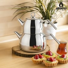 Amboss Viventea 4 Parça Paslanmaz Çelik Büyük Boy Çaydanlık