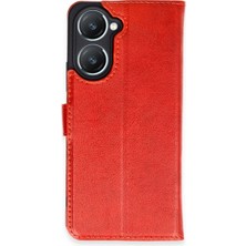 Vivo Y18 Kılıf Trend S Plus Kapaklı Kılıf - Kırmızı