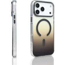 17 Pro Için Kılıf Uyumlu Şarj Özellikli Transparan Renk Geçişli Toros Kapak (Gri)