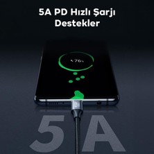 1mt 100W 5A 10GBPS Type C Uzatma Kablosu, Şarj, Data ve Görüntü Aktarmalı Çevirici Kablo