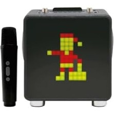 15W 11X11 Piksel LED Ekranlı Karaoke Bluetooth Hoparlör Siyah BTS-270